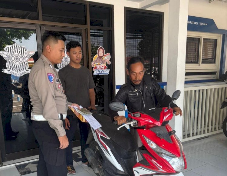 Operasi Lalu Lintas Polres Pasuruan Berhasil Temukan Motor Hilang 7 Bulan di Jombang